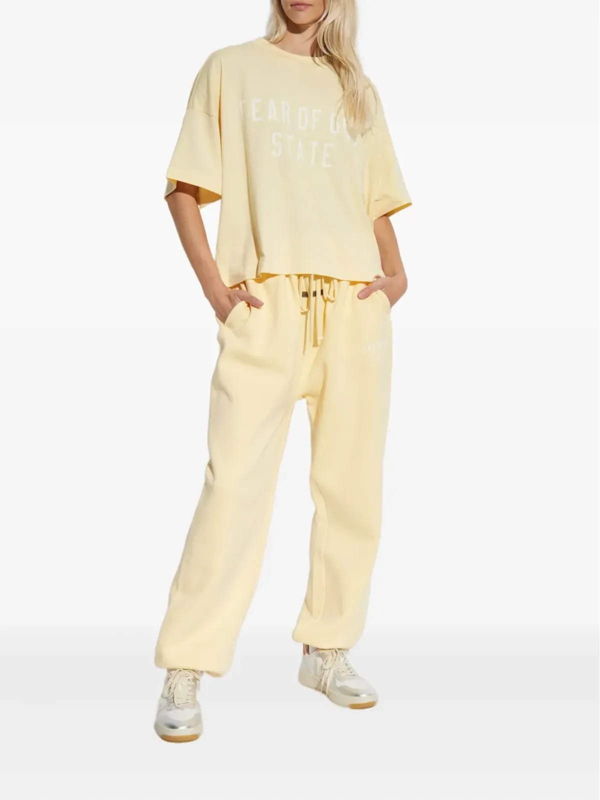 FEAR OF GOD ESSENTIALS コットンTシャツ - イエロー - 画像2