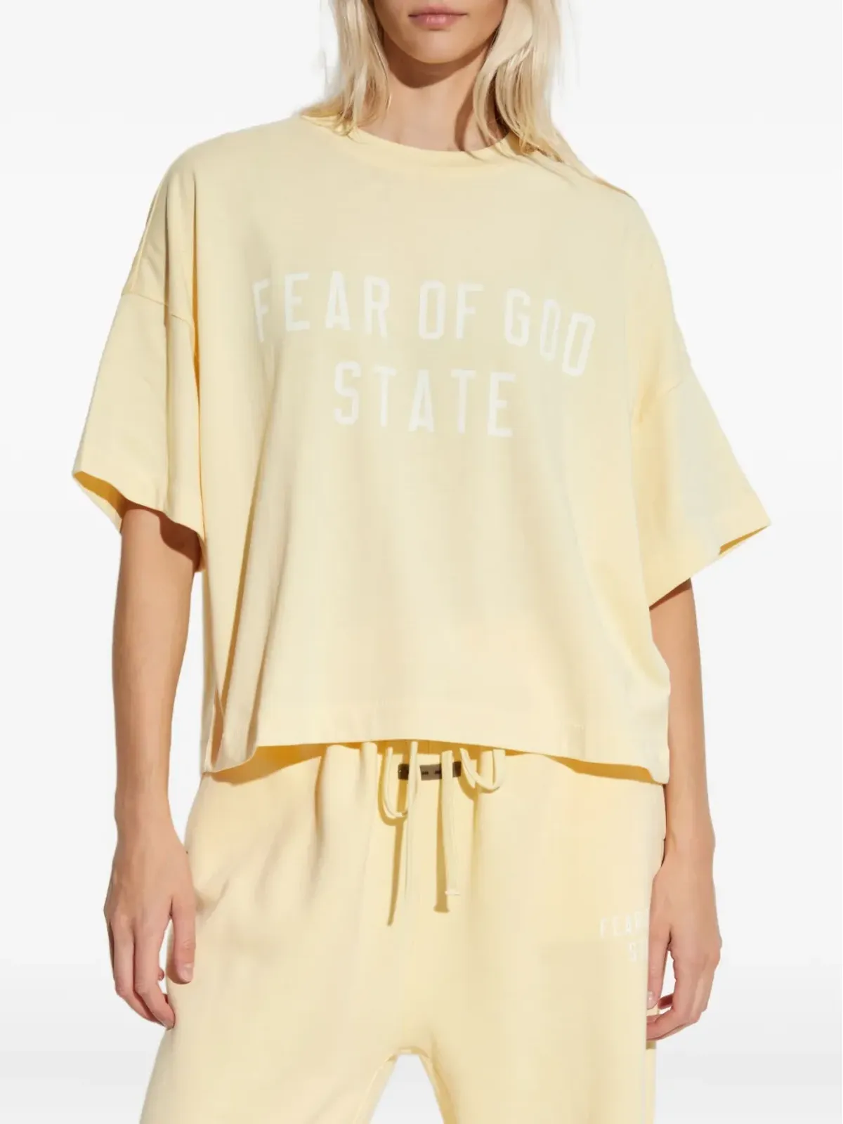 FEAR OF GOD ESSENTIALS コットンTシャツ - イエロー - 画像3