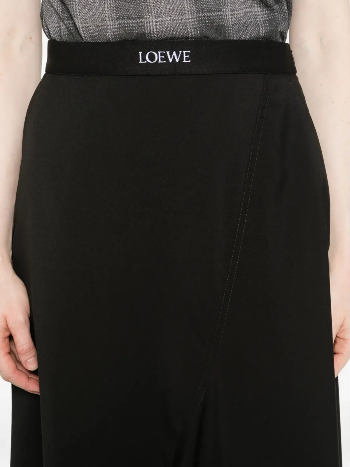 LOEWE アシンメトリック ミディスカート - 画像5