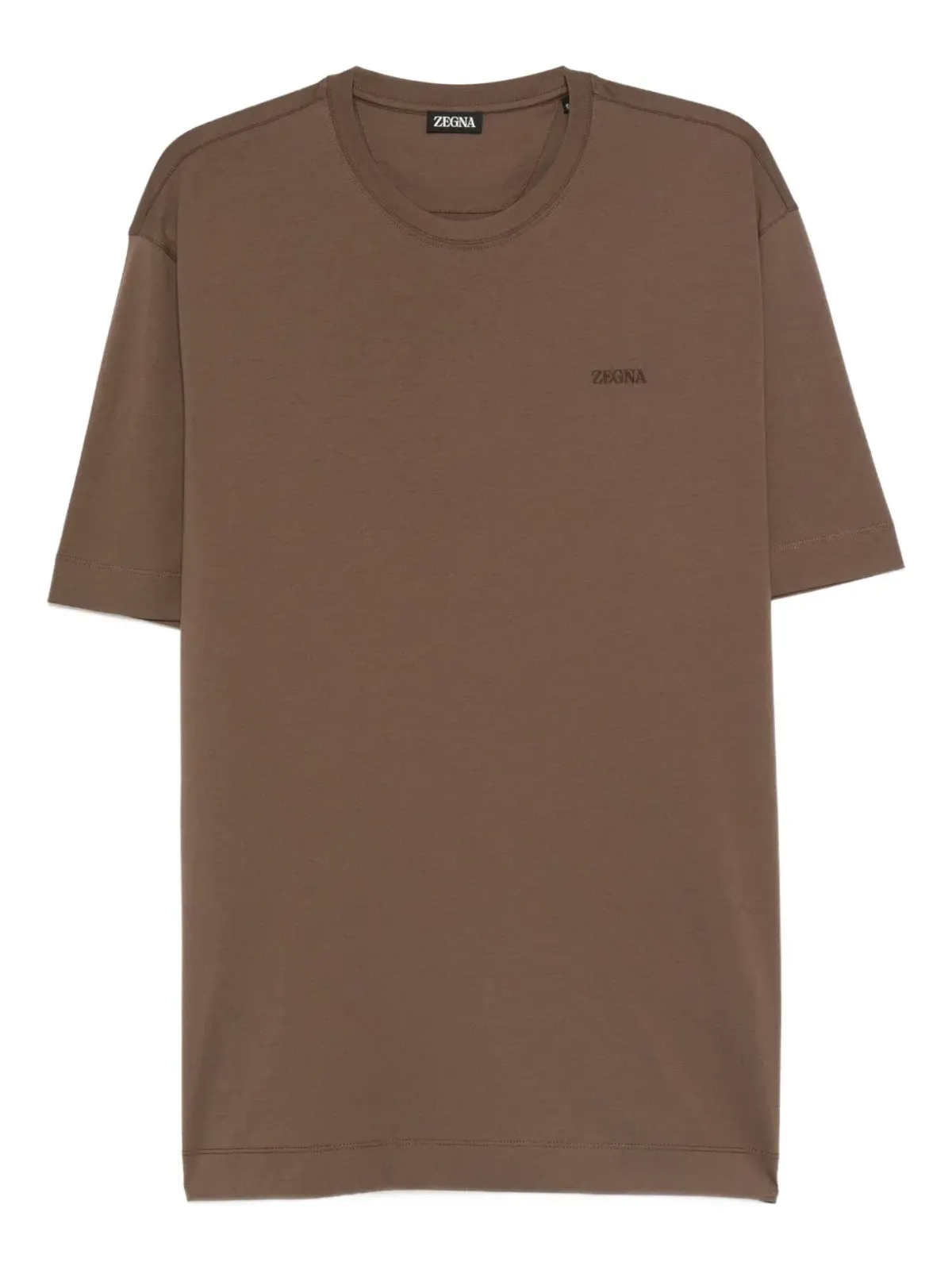 Zegna ロゴ刺繍入りクルーネックTシャツ - 画像1