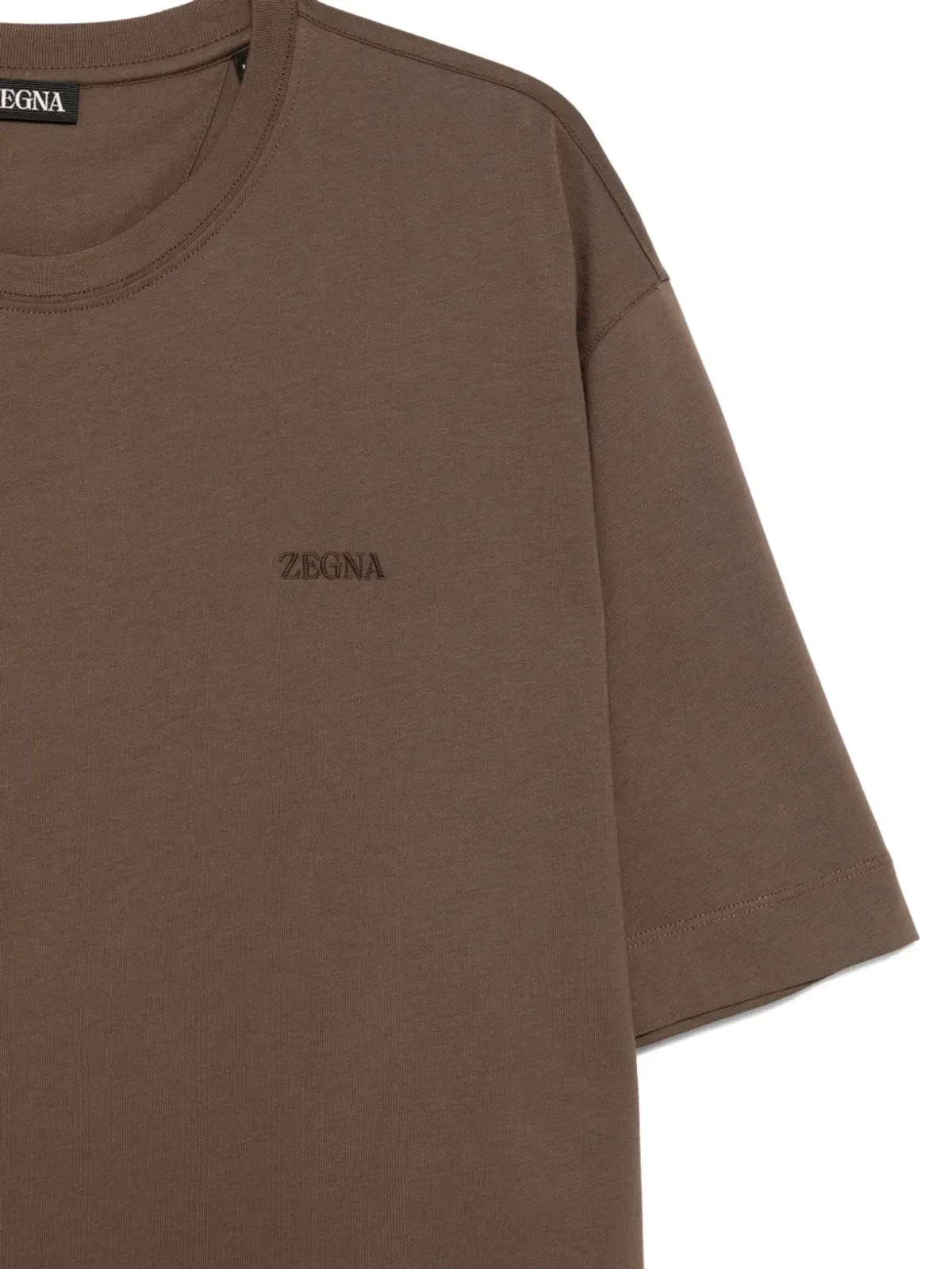 Zegna ロゴ刺繍入りクルーネックTシャツ - 画像3