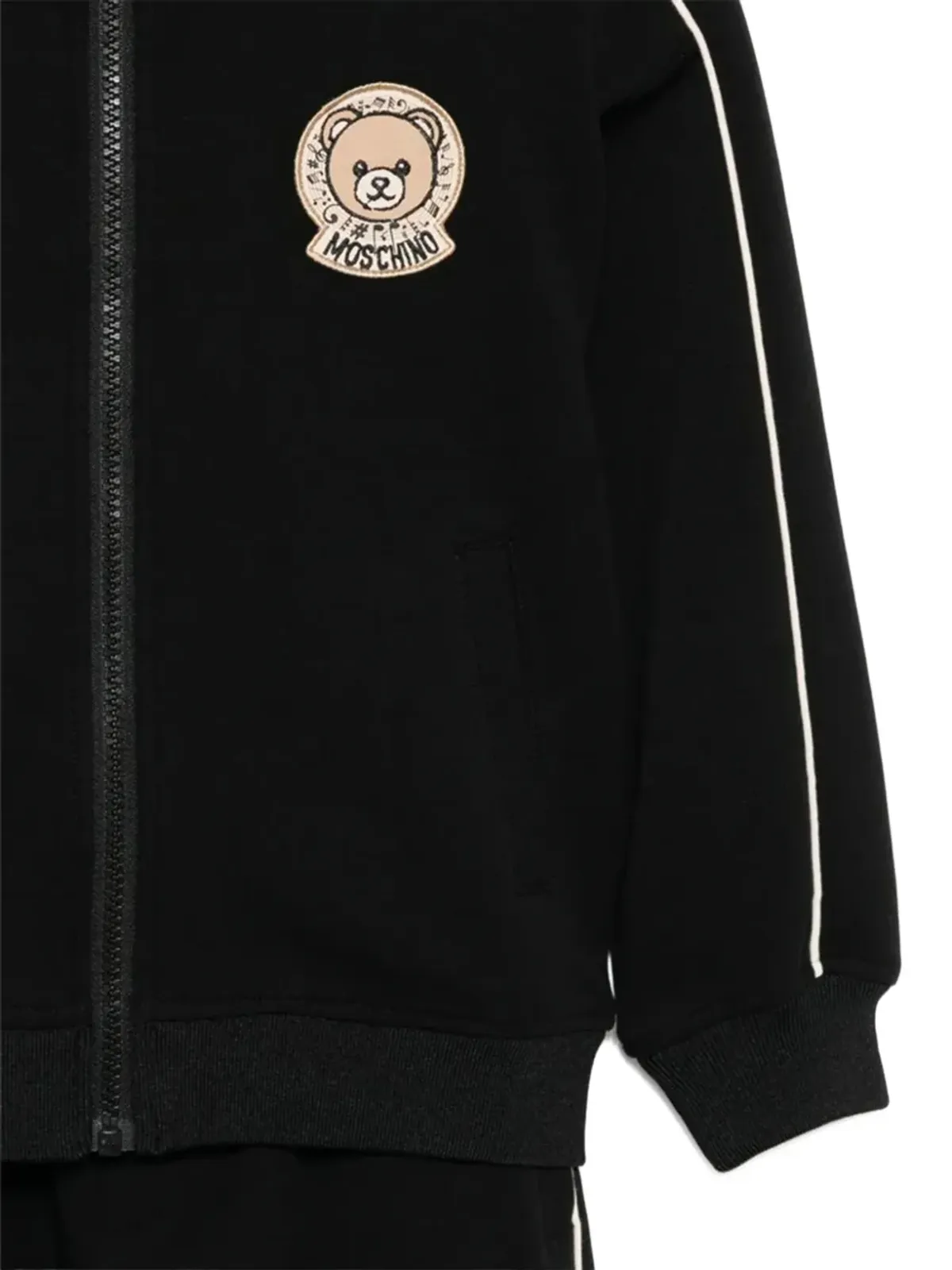 Moschino Kids ロゴアップリケ付きストライプ トラックスーツセット - 画像3