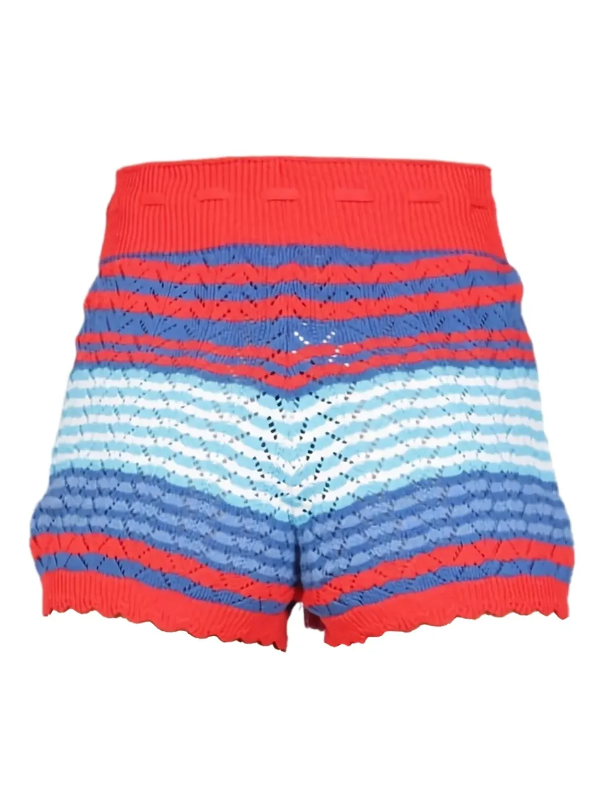 Gallo ストライプ柄タッセルディテールショーツ - レッド - 画像2