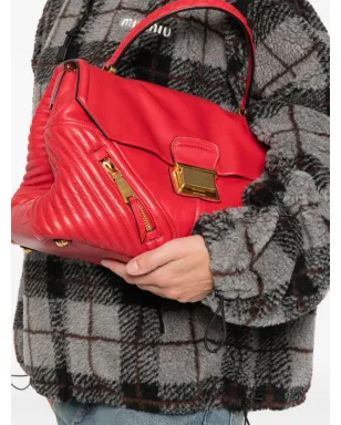 Miu Miu ジップファスナー付き キルティング トートバッグ - レッド - サムネイル2