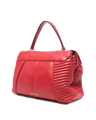 Miu Miu ジップファスナー付き キルティング トートバッグ - レッド - サムネイル3