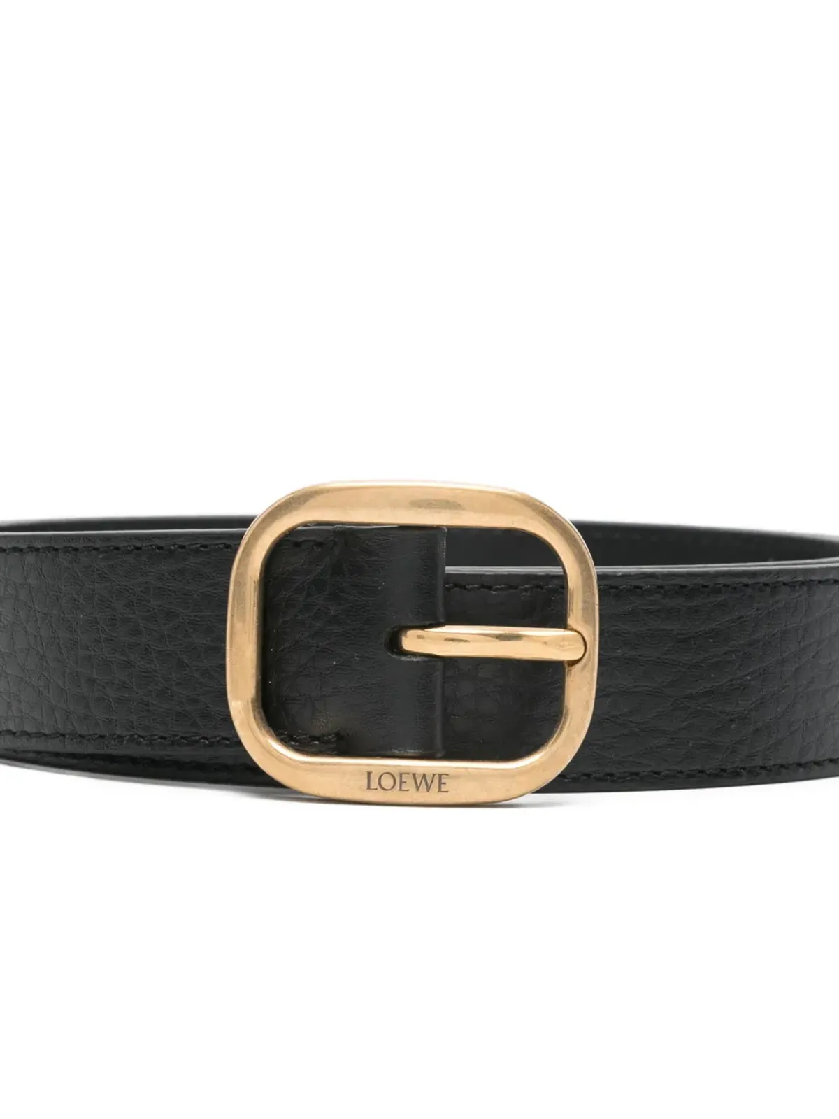 LOEWE レザー バックルベルト - 画像2
