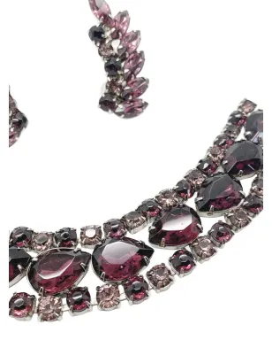 Jennifer Gibson Jewellery ビンテージ 1950年代 アメジスト装飾 ブレスレットとイヤリング - シルバー - サムネイル3
