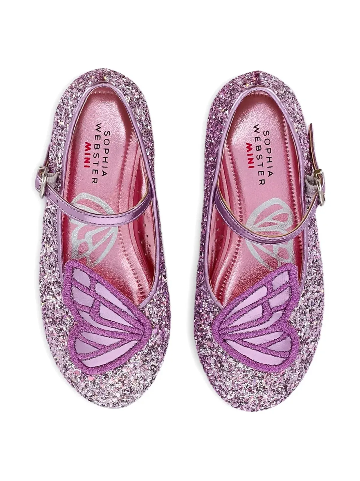 Sophia Webster Mini Butterfly ballerinas - Purple - 画像3