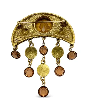 Jennifer Gibson Jewellery 1960年代 ゴレット・インタグリオ 三日月ブローチ - サムネイル2