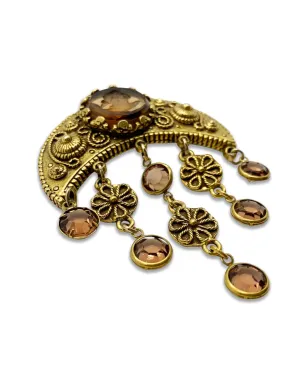 Jennifer Gibson Jewellery 1960年代 ゴレット・インタグリオ 三日月ブローチ - サムネイル3