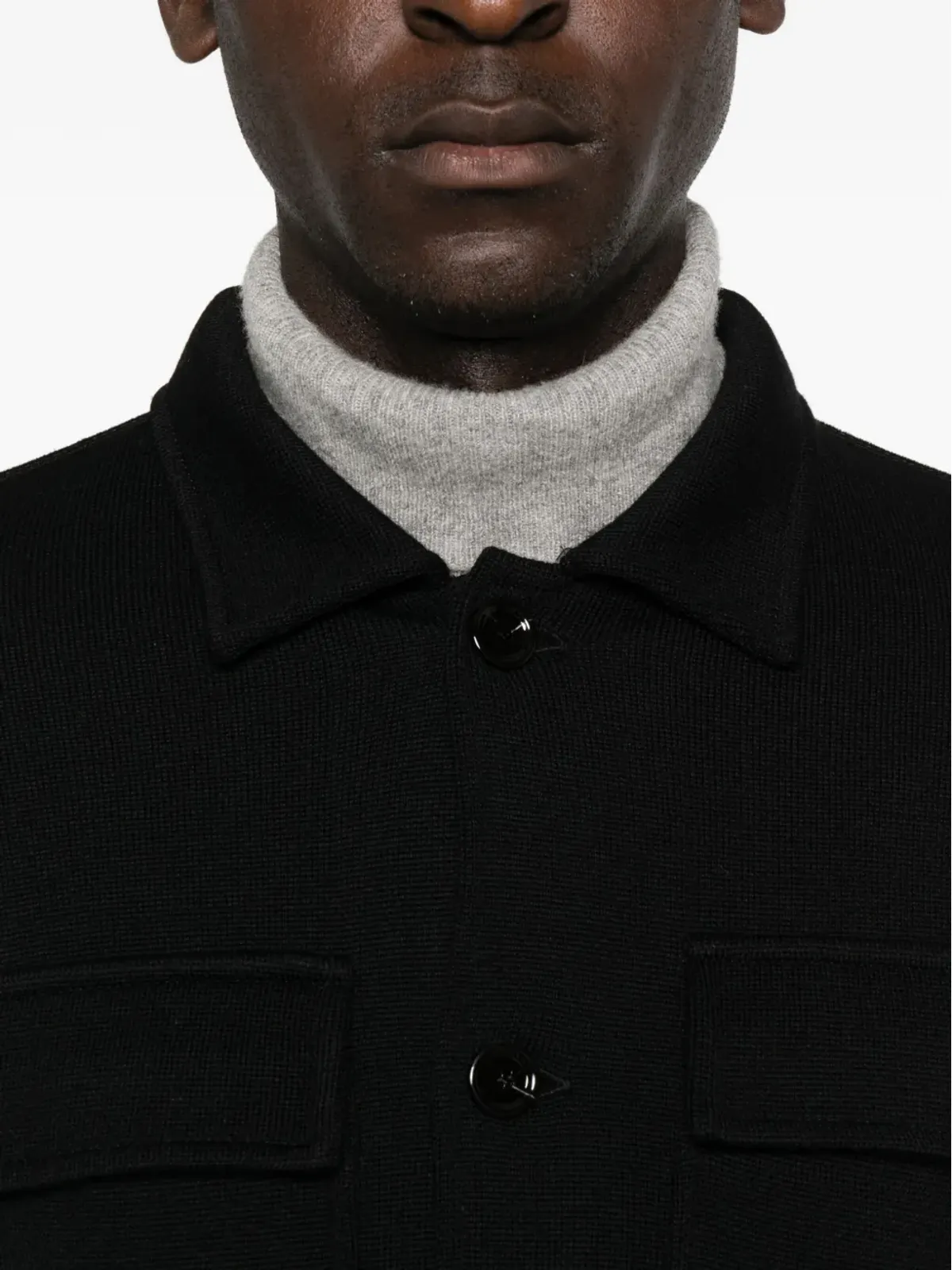 Lardini パッチポケット付きボタンフロントジャケット - 画像5
