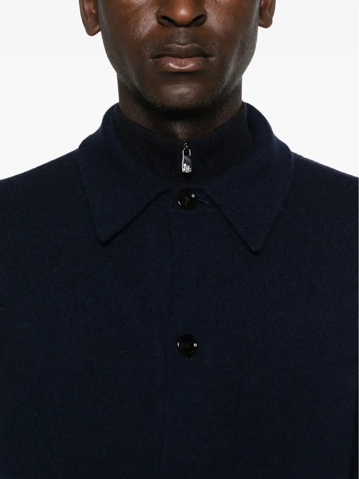 Lardini パッチポケット付きボタンカーディガン - 画像5