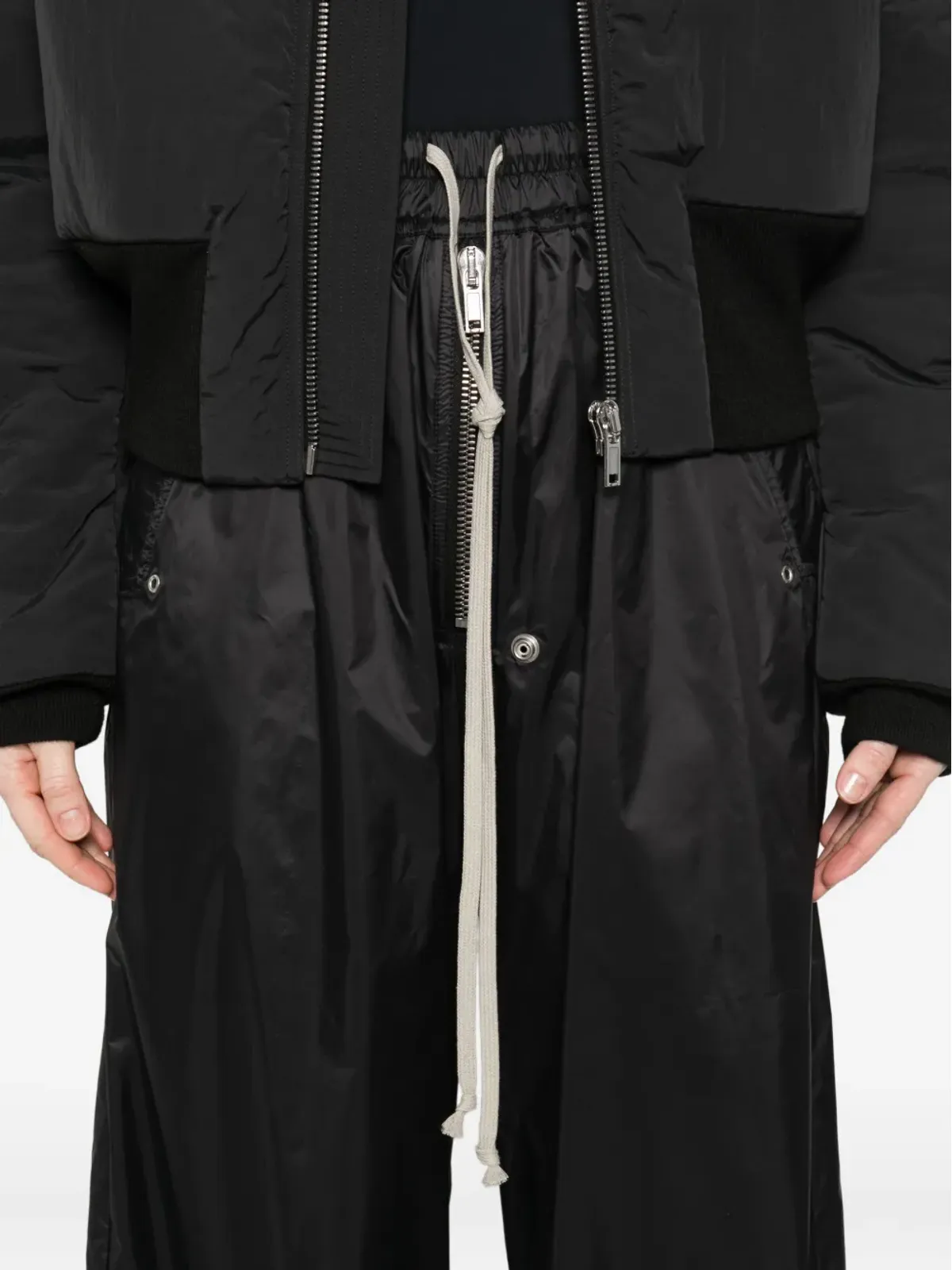 Rick Owens DRKSHDW ドローストリングポケット付きパラッツォパンツ - 画像5