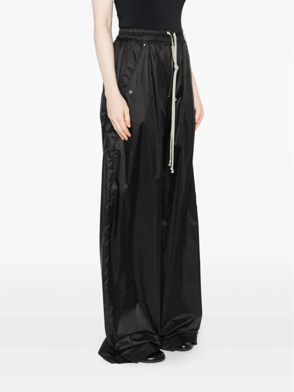 Rick Owens DRKSHDW ドローストリングポケット付きパラッツォパンツ - 画像3