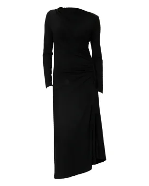 VIVEH Nashira draped-design midi dress - Black - サムネイル1