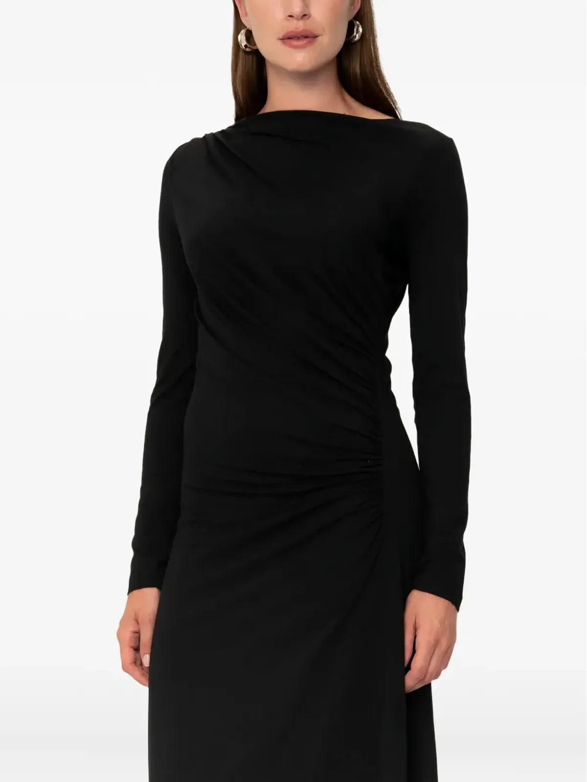 VIVEH Nashira draped-design midi dress - Black - 画像3