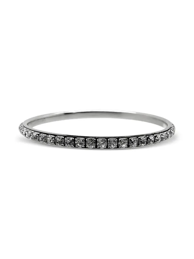 Jennifer Gibson Jewellery Jennifer Gibson Jewellery 1930s アールデコ クリスタル装飾 バングル ブレスレット - Silverの商品画像