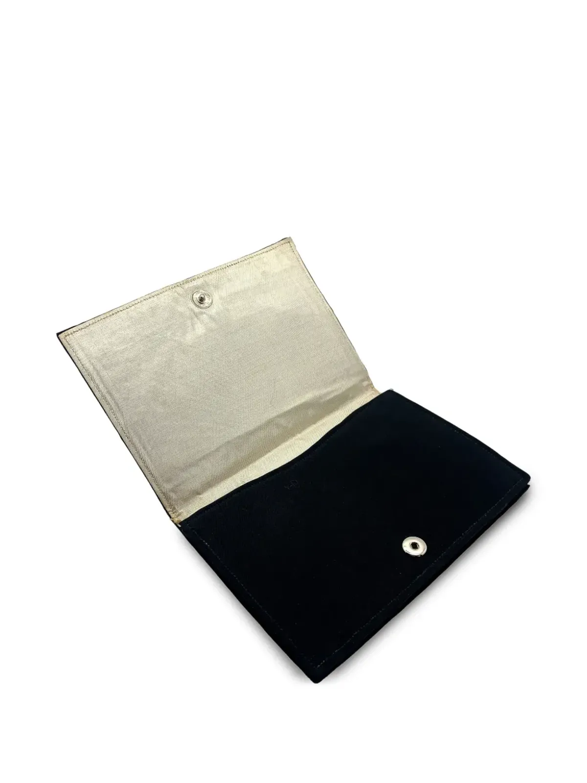 Jennifer Gibson Jewellery 1930s rhinestone silk clutch bag - Black - 画像3