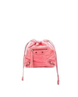 Balenciaga Pre-Owned ラムスキン モトクロス Move On ドローストリングポーチ - ピンク - サムネイル1