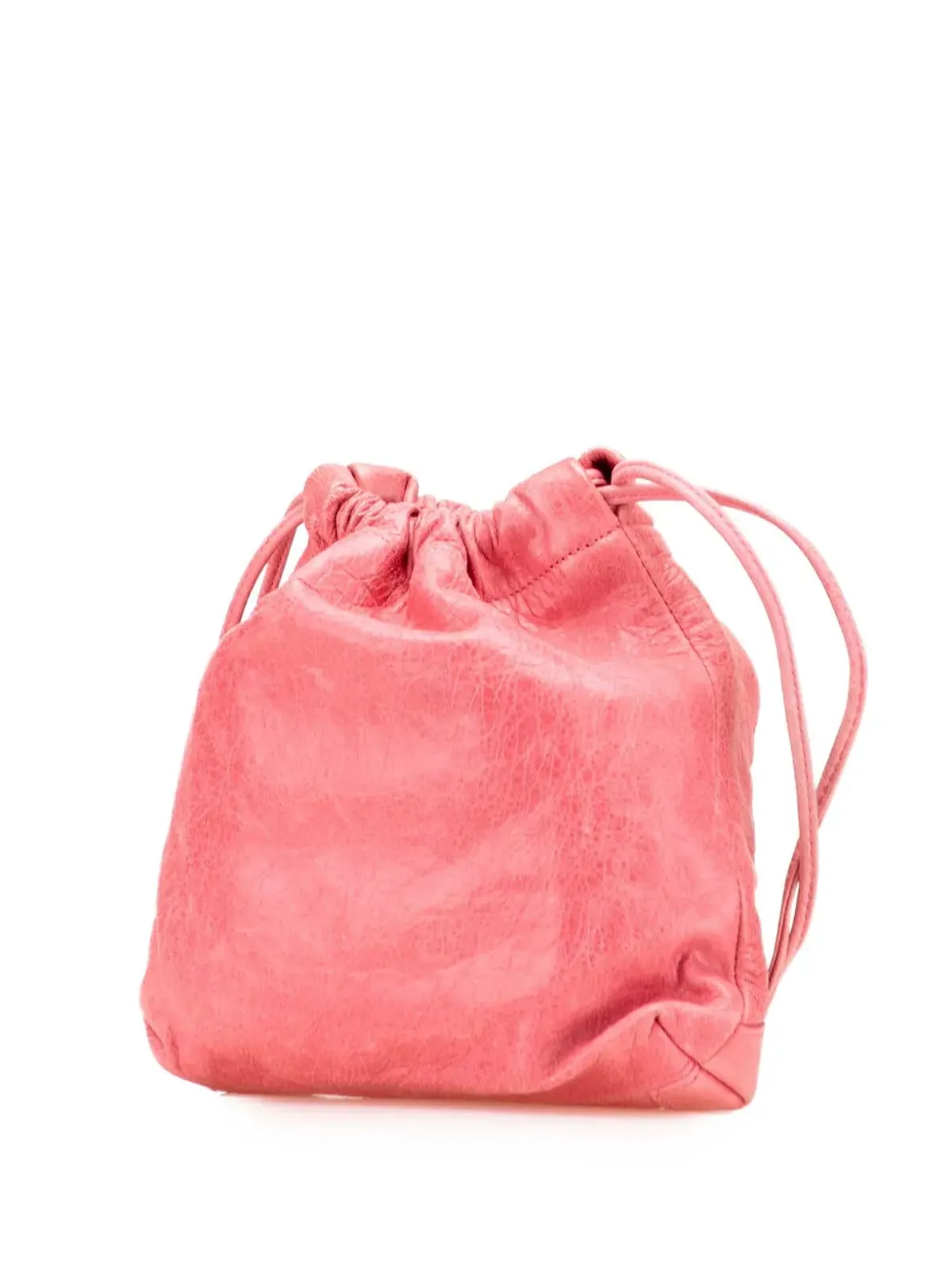 Balenciaga Pre-Owned ラムスキン モトクロス Move On ドローストリングポーチ - ピンク - 画像2