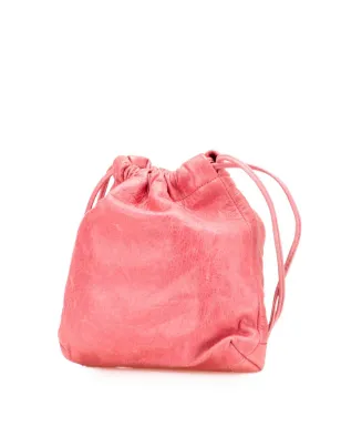 Balenciaga Pre-Owned ラムスキン モトクロス Move On ドローストリングポーチ - ピンク - サムネイル2