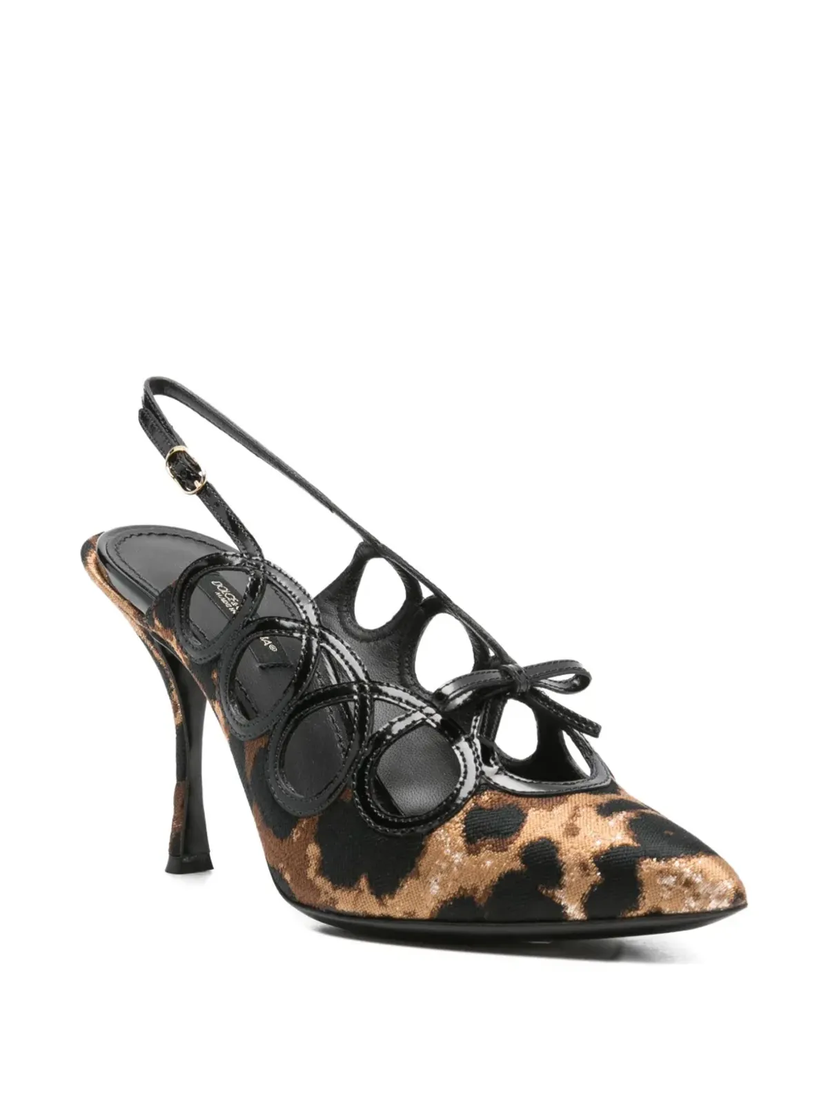 Dolce & Gabbana ビンテージ 100mm Lori レオパード柄スリングバックパンプス - ブラウン - 画像2