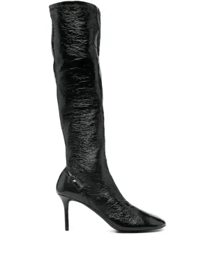 Courrèges Pre-Owned Oblique stiletto-heel boots - Black - サムネイル1