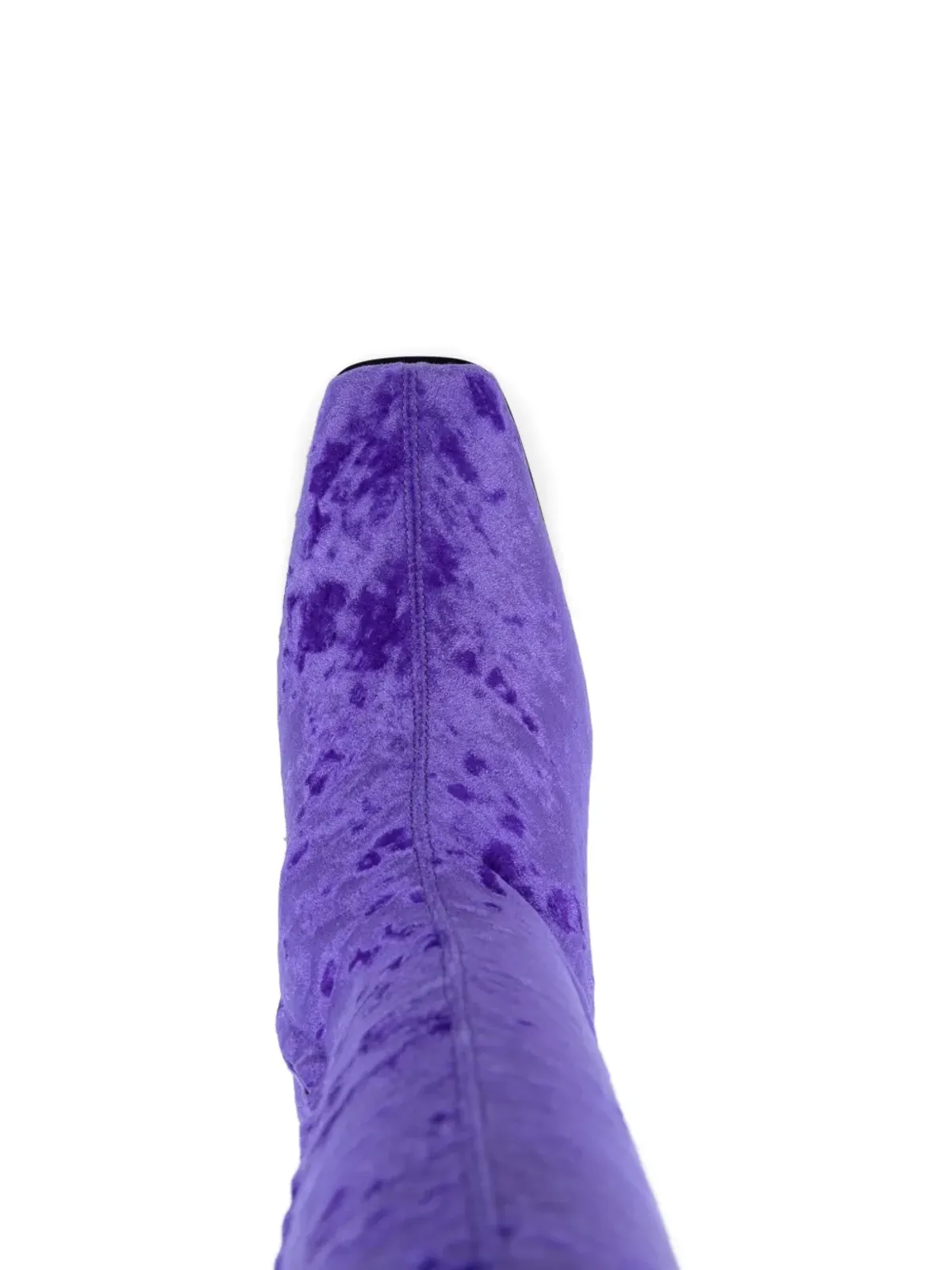 Stella McCartney Pre-Owned velour knee-high boots - パープル - 画像4