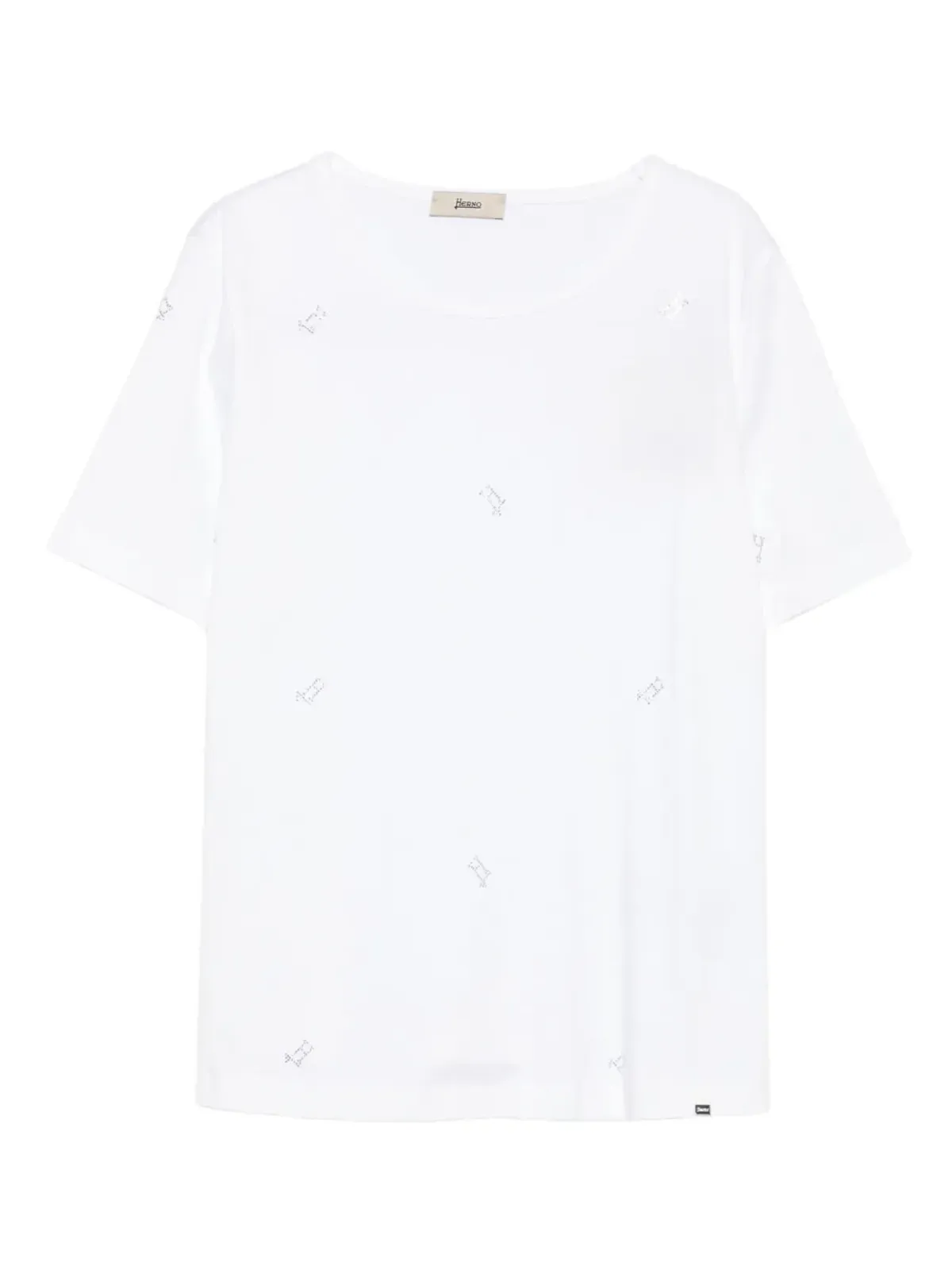 Herno ラインストーン装飾の半袖Tシャツ - 画像1