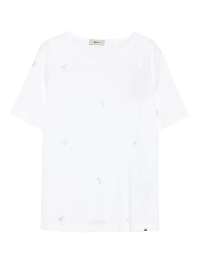 Herno Herno ラインストーン装飾の半袖Tシャツの商品画像
