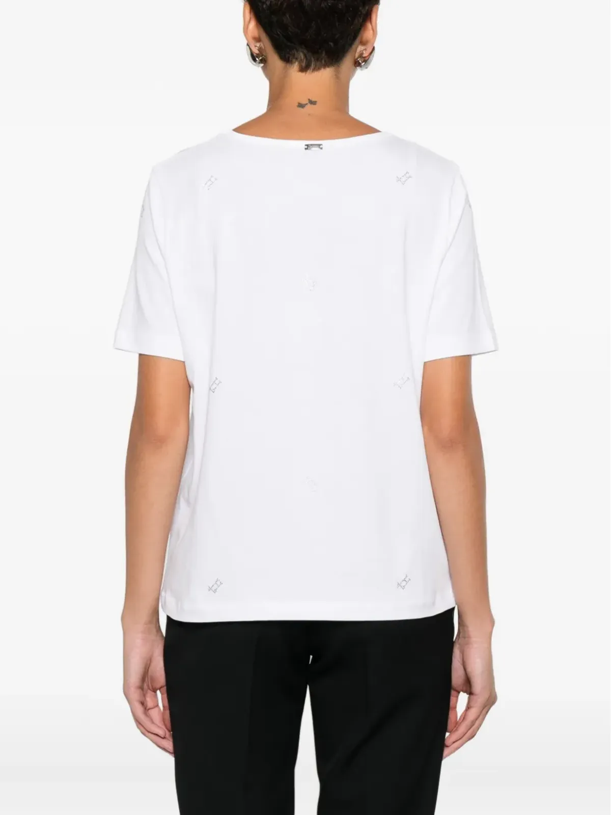 Herno ラインストーン装飾の半袖Tシャツ - 画像4