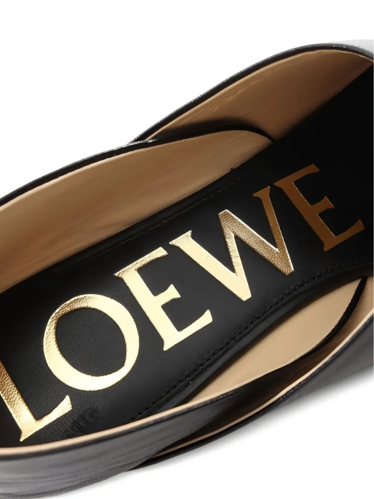 Loewe Pre-Owned トイレザー・スリッポン - 画像3