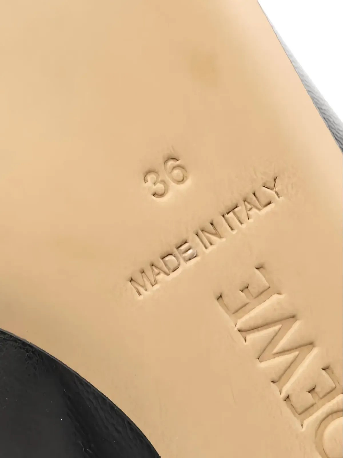 Loewe Pre-Owned トイレザー・スリッポン - 画像4