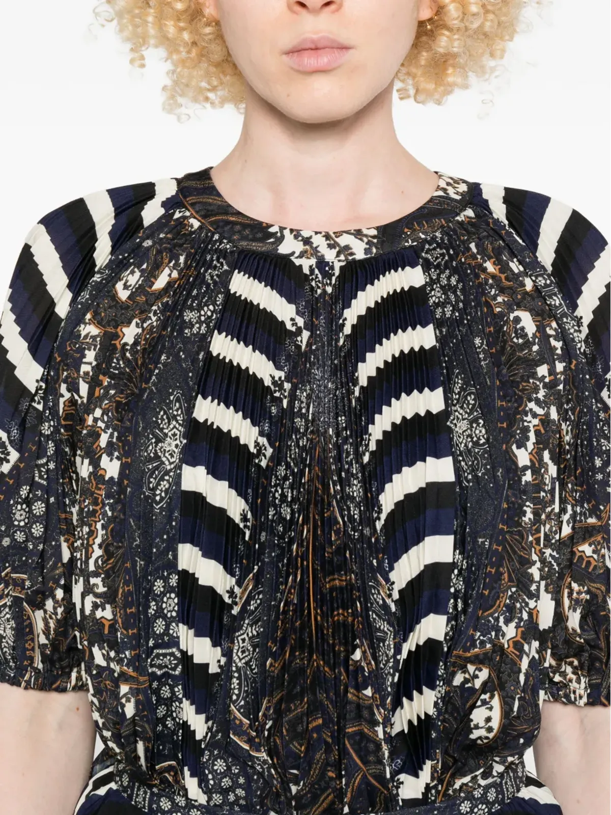 Ulla Johnson ペイズリープリーツトップ - Blue - 画像5