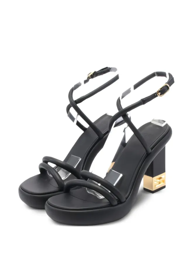 Fendi Pre-Owned Fendi Pre-Owned レザー アンクルストラップ サンダルの商品画像