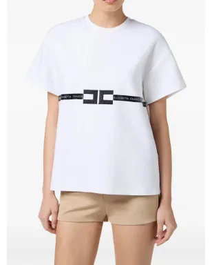 Elisabetta Franchi ロゴディテール半袖Tシャツ - サムネイル1
