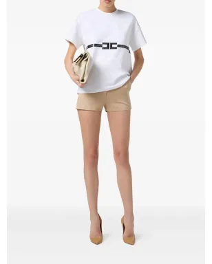 Elisabetta Franchi ロゴディテール半袖Tシャツ - サムネイル2