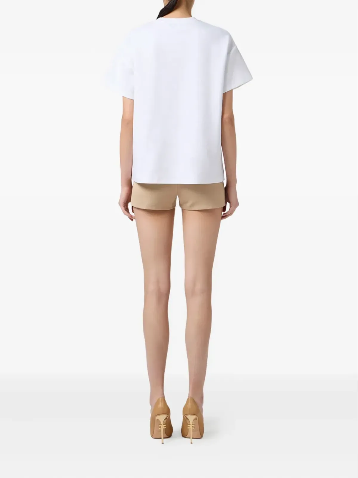 Elisabetta Franchi ロゴディテール半袖Tシャツ - 画像3