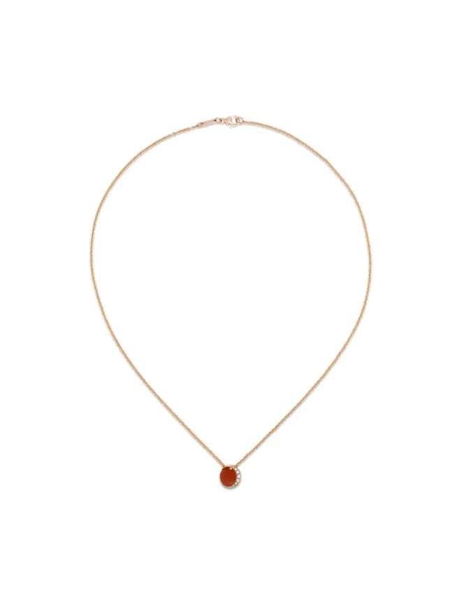 David Morris David Morris 18K ローズゴールド Fortuna カーネリアンとダイヤモンド ネックレスの商品画像