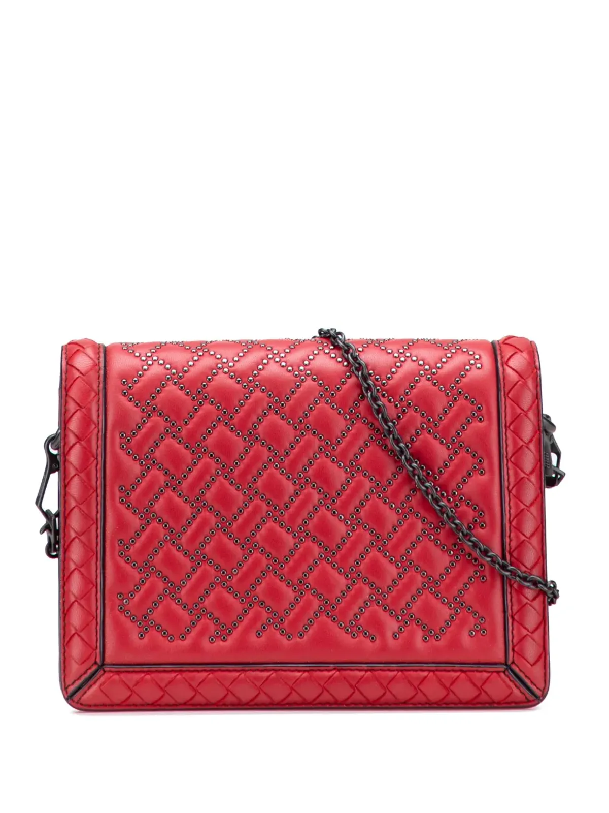 Bottega Veneta Vintage Montebello イントレチャート クロスボディバッグ（ナパレザー／スタッズ付き） - 画像1