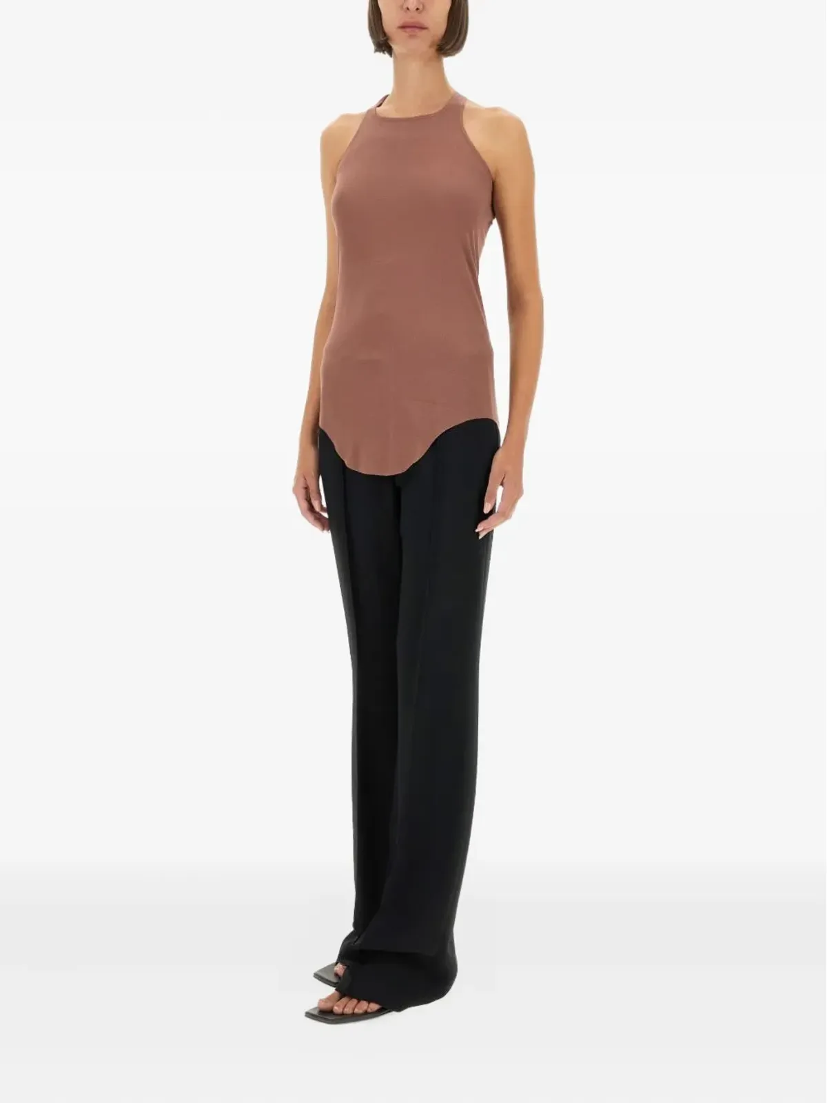 Rick Owens Lilies レーサーバック曲線ヘムトップ - 画像2