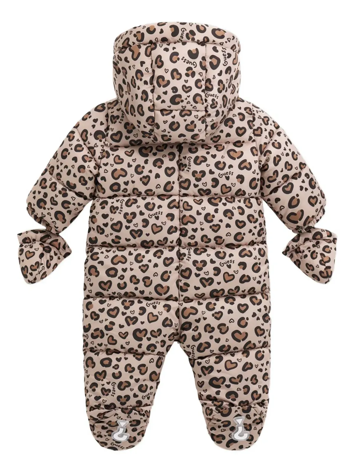 guess kids ハートプリント フード付きスノースーツ - 画像2