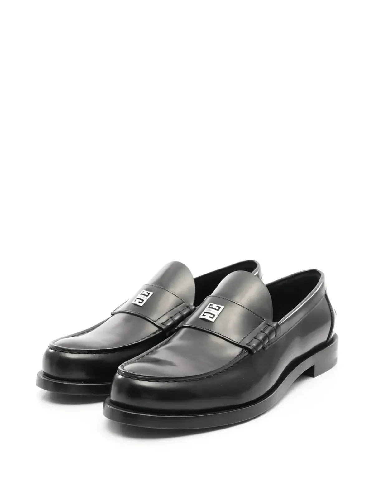 Givenchy Pre-Owned ロゴディテール レザー ローファー - 画像2