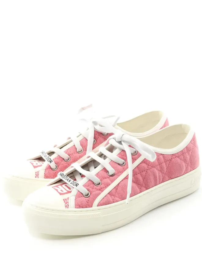 Christian Dior Pre-Owned Christian Dior Pre-Owned Walk'n'Dior キルティングスニーカー ピンクの商品画像