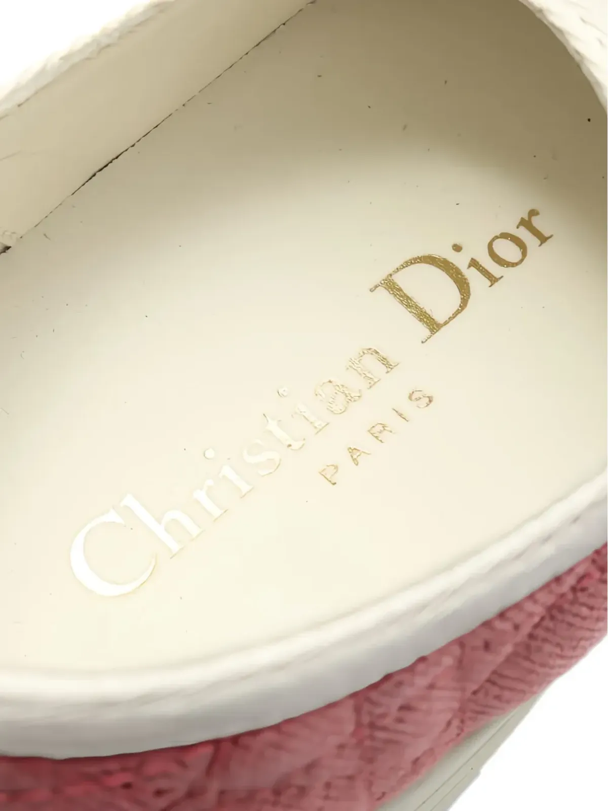 Christian Dior Pre-Owned Walk'n'Dior キルティングスニーカー ピンク - 画像5