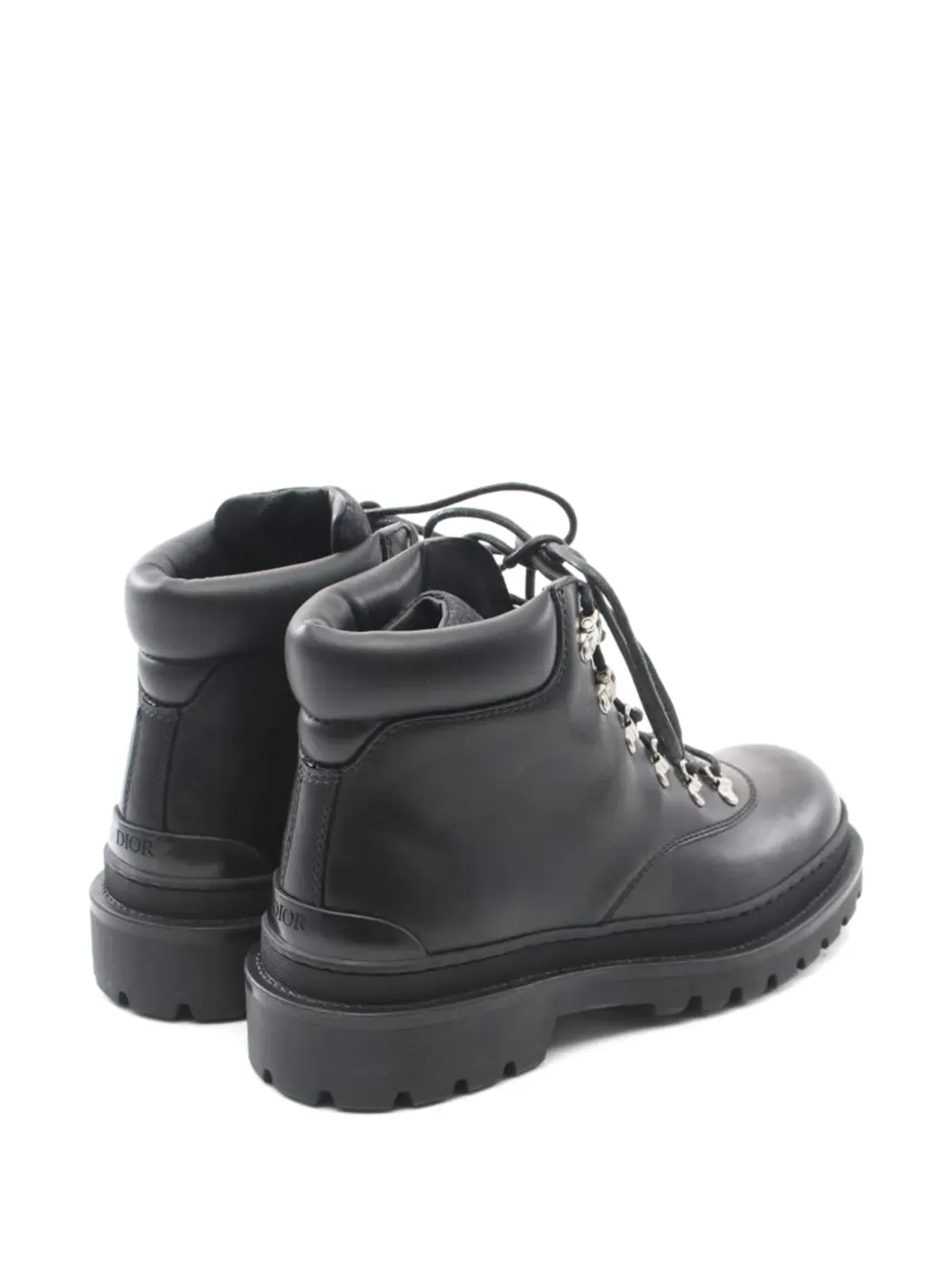 Christian Dior Pre-Owned レザー レースアップ ブーツ - 画像3
