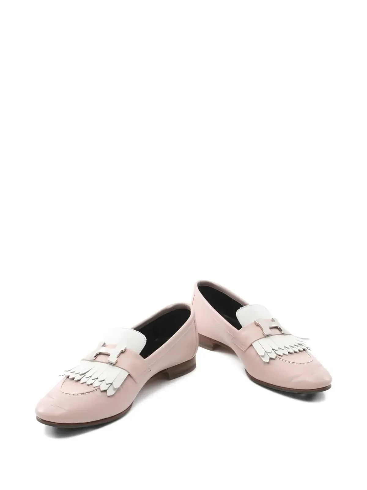 Hermès Pre-Owned フリンジディテール レザー ローファー - 画像2