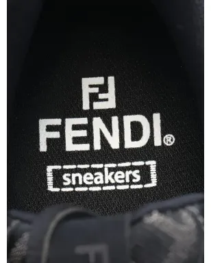 Fendi Pre-Owned ファスター レースアップ レザー スニーカー - Black - サムネイル4