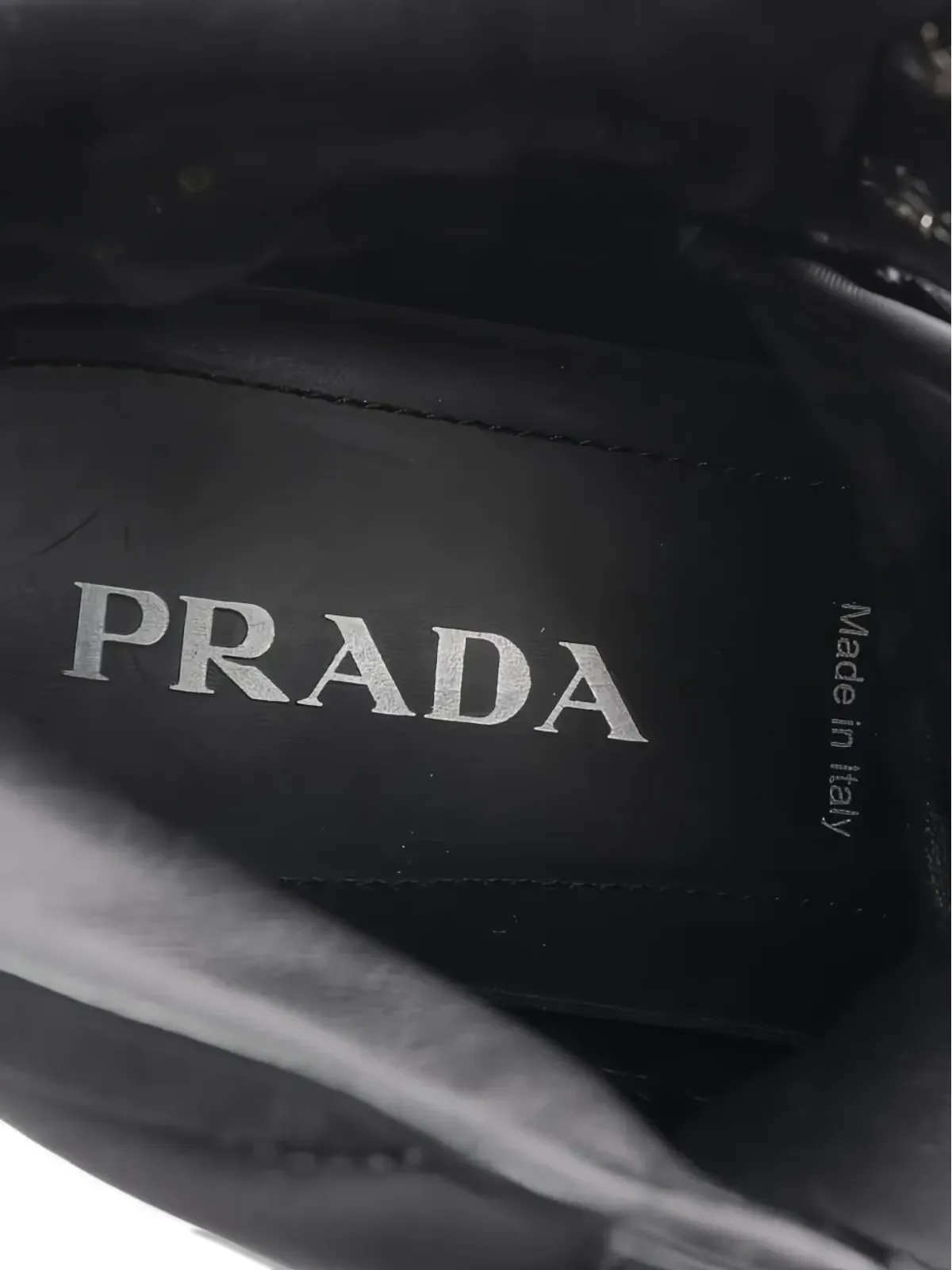 Prada Pre-Owned リ-Nylon キルテッド ハイカット レザースニーカー - ブラック - 画像4