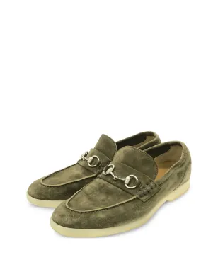 Gucci Pre-Owned ホースビットディテール・スエードローファー - サムネイル2